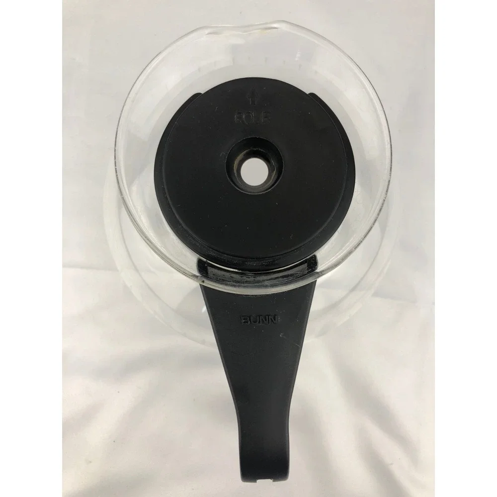 Vintage Bunn 6 Cup Glass Coffee Carafe Pot Replacement Black Handle Lid Decanter